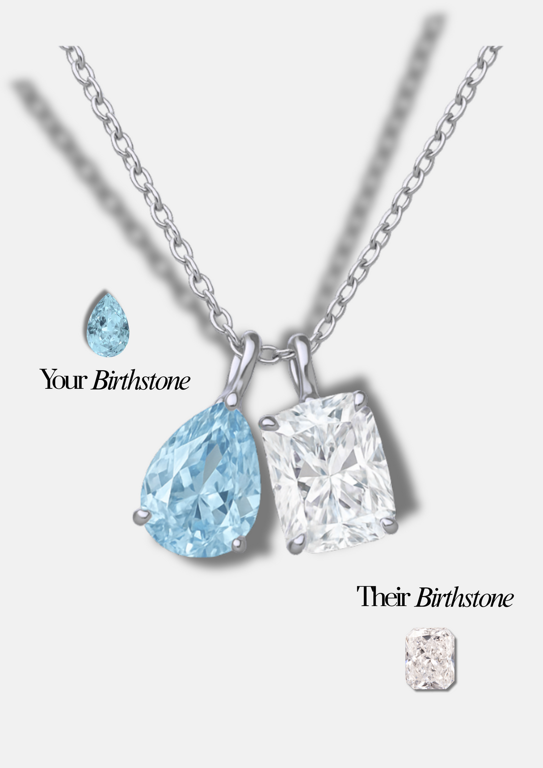 YOU & ME BIRTHSTONE NECKLACE