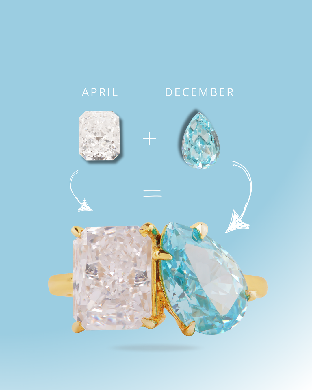 The "You & Me" Alara Birth Month Ring