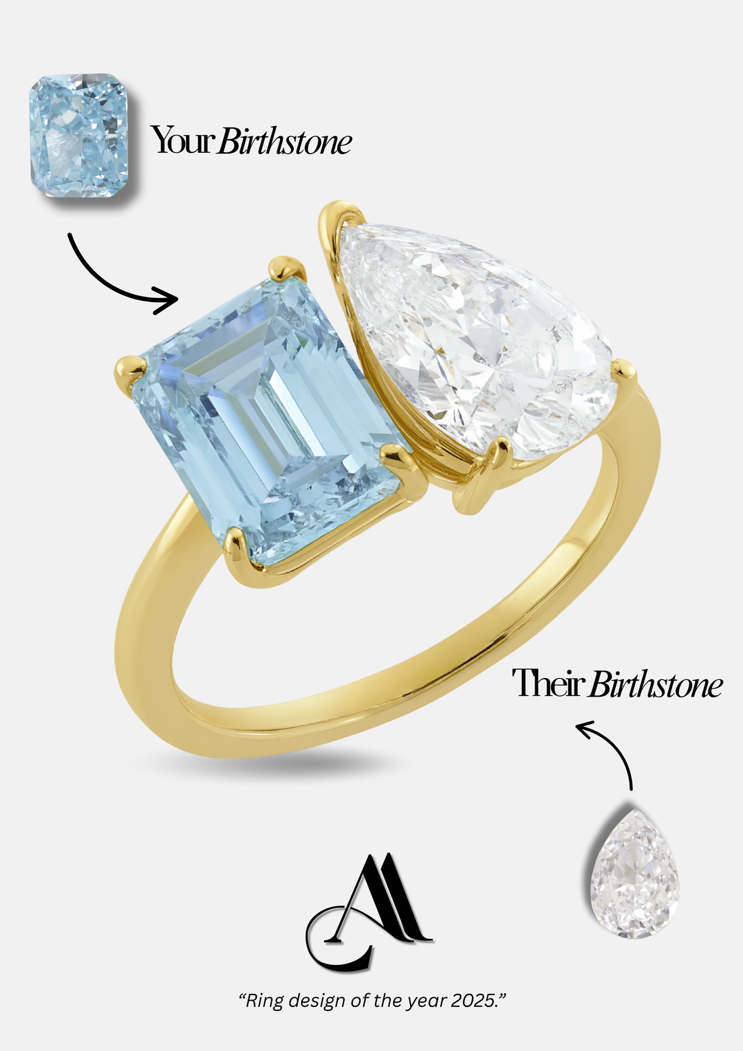 The "You & Me" Alara Birth Month Ring