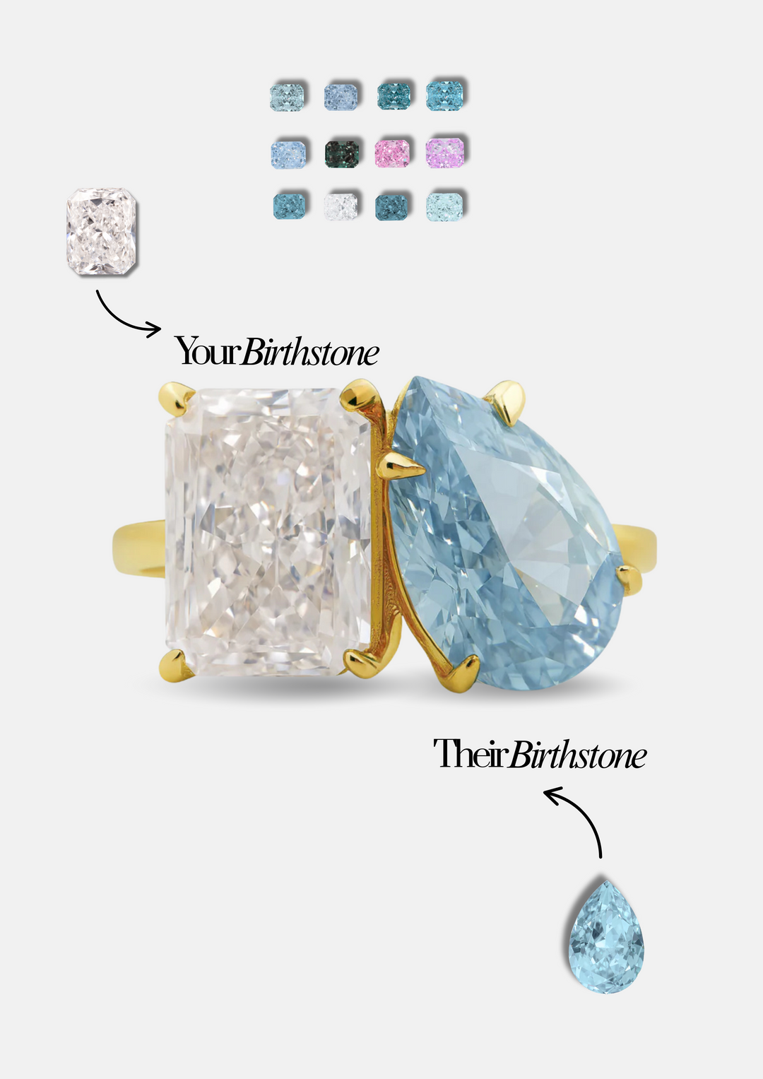 The "You & Me" Alara Birth Month Ring
