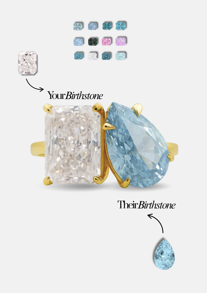 The "You & Me" Alara Birth Month Ring