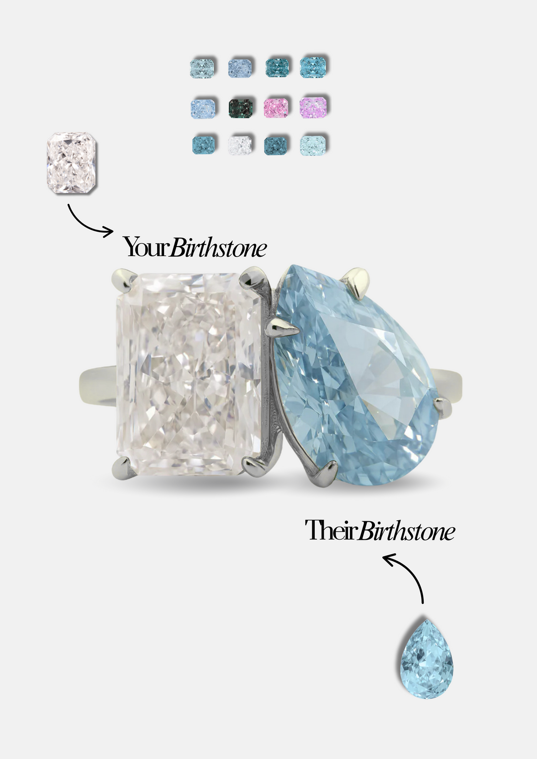 The "You & Me" Alara Birth Month Ring