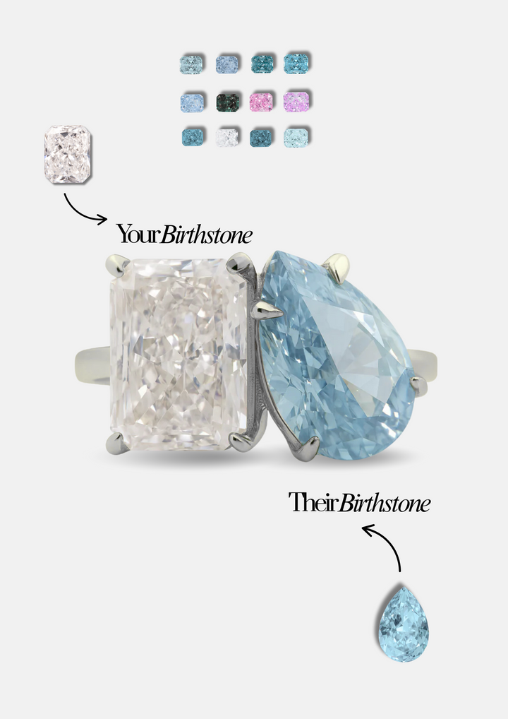 The "You & Me" Alara Birth Month Ring