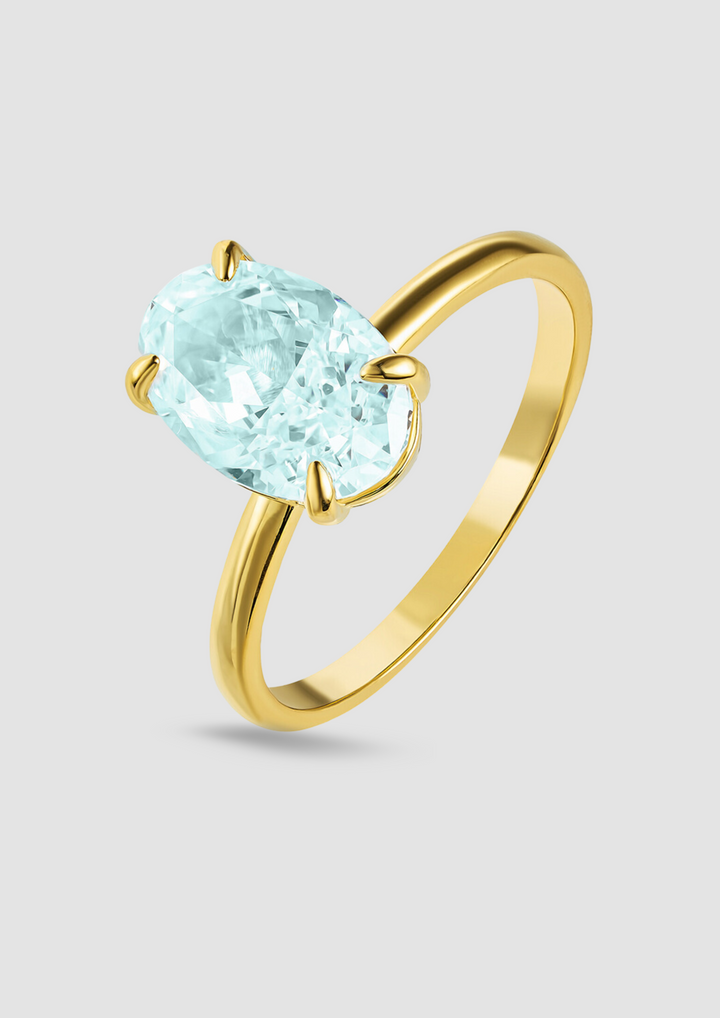 ARIELLE OVAL MARCH BIRTH MONTH RING