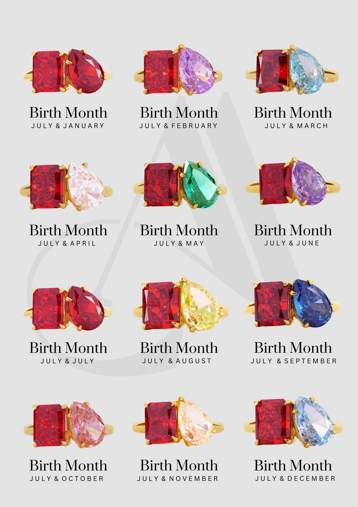 The "You & Me" Alara Birth Month Ring