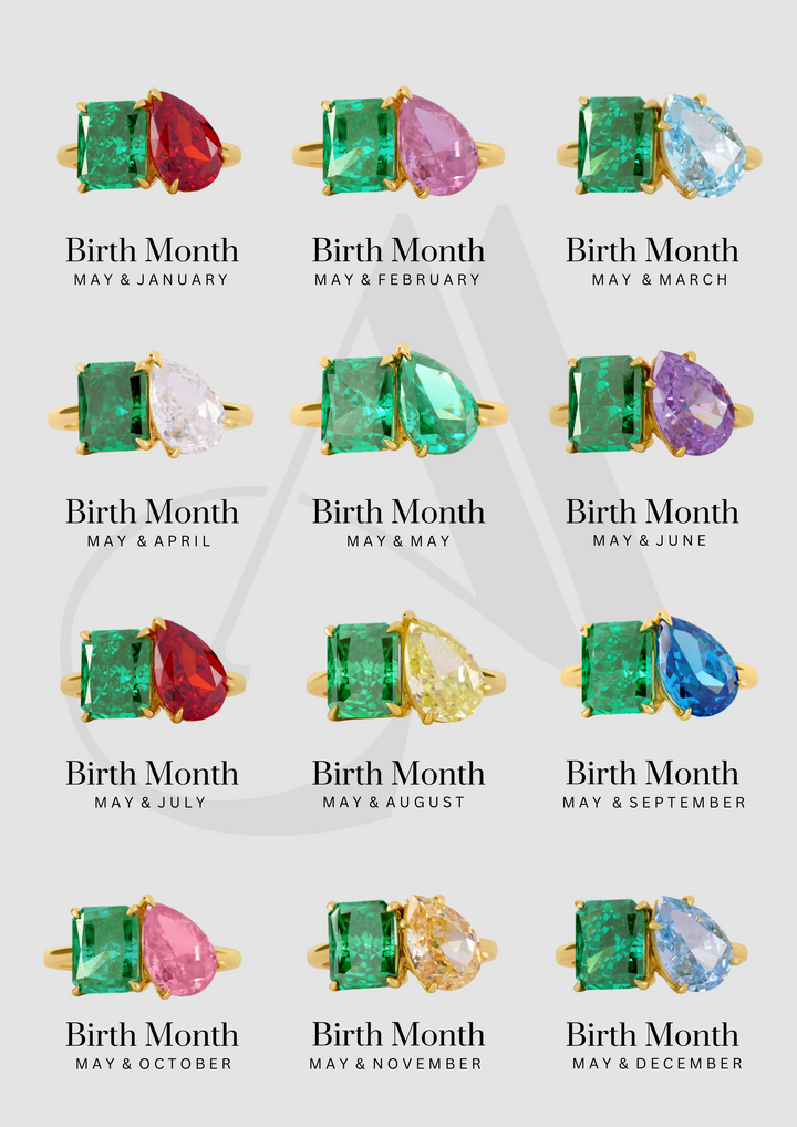 The "You & Me" Alara Birth Month Ring