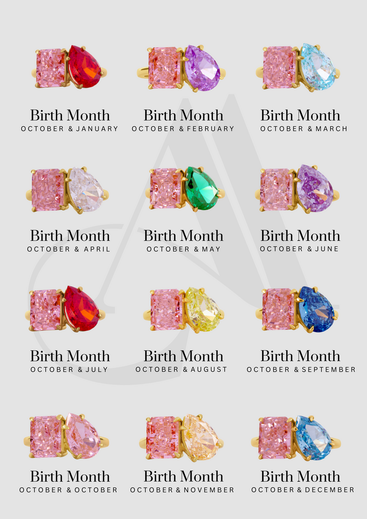 The "You & Me" Alara Birth Month Ring