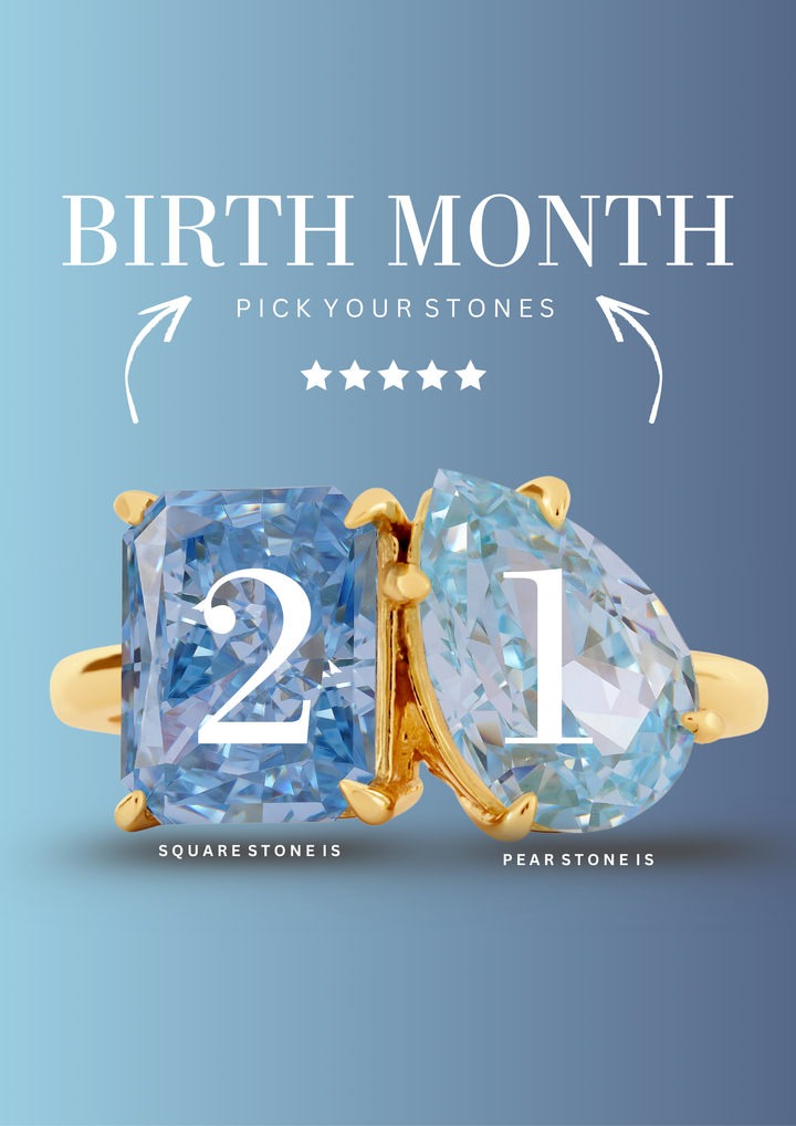 The "You & Me" Alara Birth Month Ring