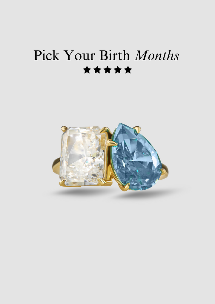 Small "You & Me" Alara Birth Month Ring