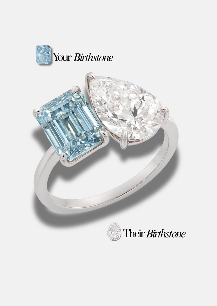 The "You & Me" Alara Birth Month Ring