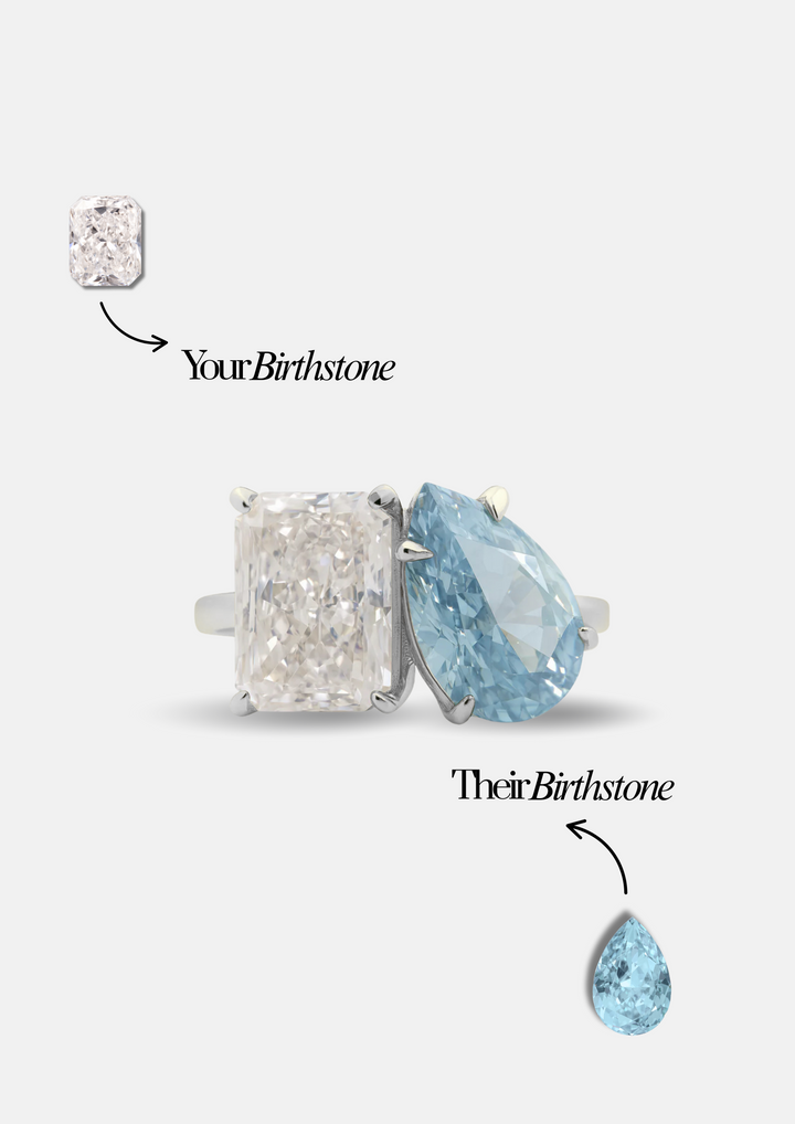 Small "You & Me" Alara Birth Month Ring