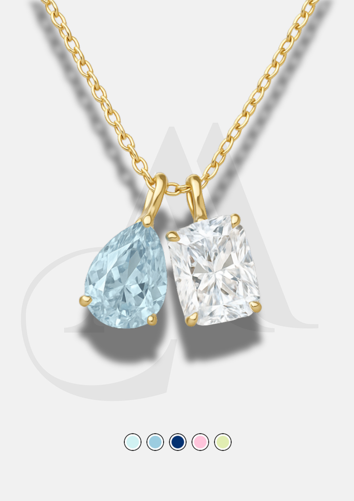 YOU & ME BIRTHSTONE NECKLACE