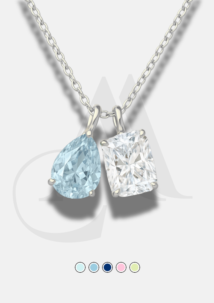 YOU & ME BIRTHSTONE NECKLACE