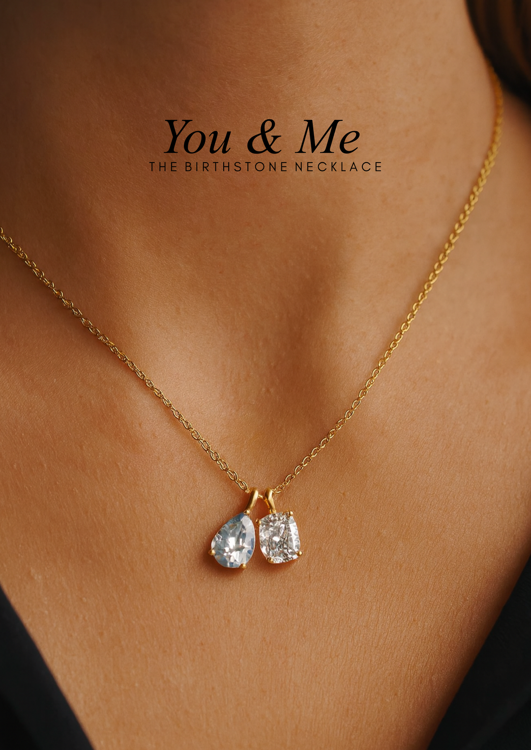 YOU & ME BIRTHSTONE NECKLACE