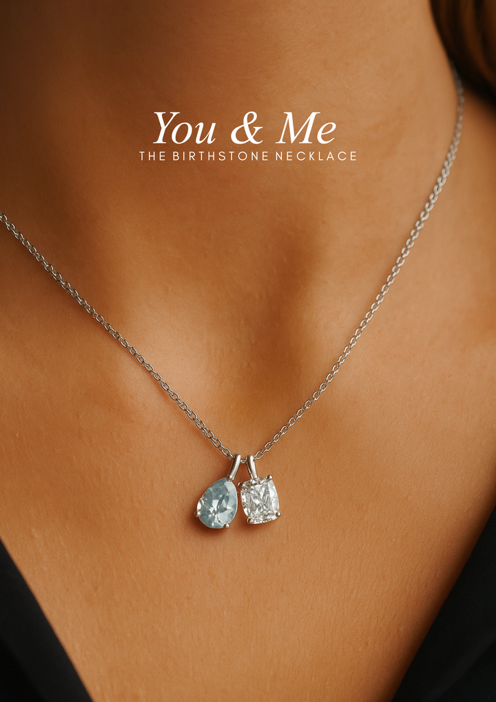 YOU & ME BIRTHSTONE NECKLACE